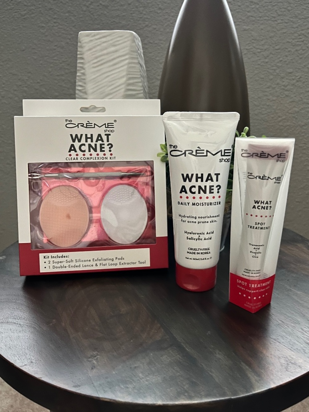 The Crème Shop What Acne? Clear Complexion Skincare Bundle of 3
